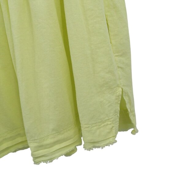 Free People Moon City Oversized Linen Swing Top Minted Lemonade Neon Yellow M - Picture 6 of 8